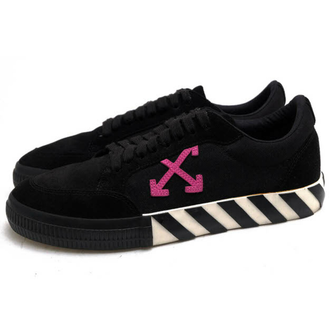 オフホワイト／Off-White シューズ スニーカー 靴 ローカット メンズ 男性 男性用レザー 革 本革 ブラック 黒 Vulcanized  Striped Low Top Sneaker バルカナイズド ストライプド ロウ トップ ストライプ | フリマアプリ ラクマ