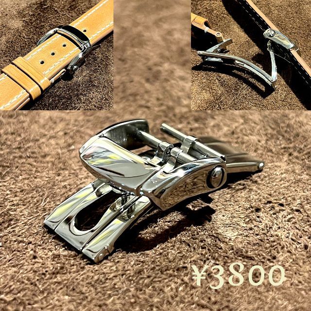 クロコダイル 腕時計ベルト ネイビー (ラグ幅24mm) cro-477