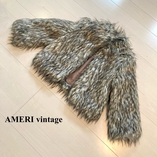 Ameri VINTAGE(アメリヴィンテージ)のAMERI vintage mix fur jacket コート　ジャケット レディースのジャケット/アウター(毛皮/ファーコート)の商品写真