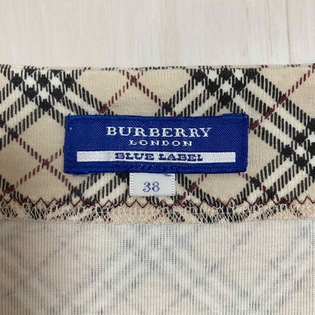 BURBERRY BLUE LABEL(バーバリーブルーレーベル)のTシャツ バーバリー ノバチェック ブランド 定番 ボートネック レディースのトップス(Tシャツ(半袖/袖なし))の商品写真