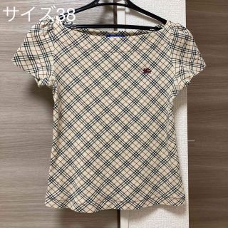 バーバリーブルーレーベル(BURBERRY BLUE LABEL)のTシャツ バーバリー ノバチェック ブランド 定番 ボートネック(Tシャツ(半袖/袖なし))