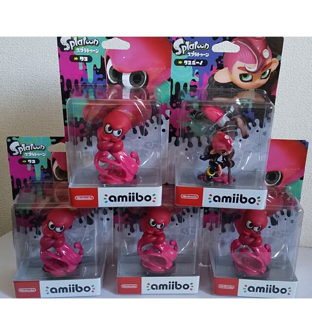 新品未使用】はちろー様スプラトゥーン amiibo タコタコボーイ 5個