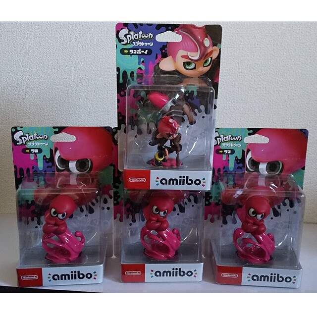 【新品未使用】スプラトゥーン amiibo タコ、タコボーイ 4個セット