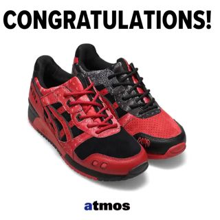 アシックス(asics)のasics GEL-LYTE III OG BLACK/RED 22FW-S(スニーカー)