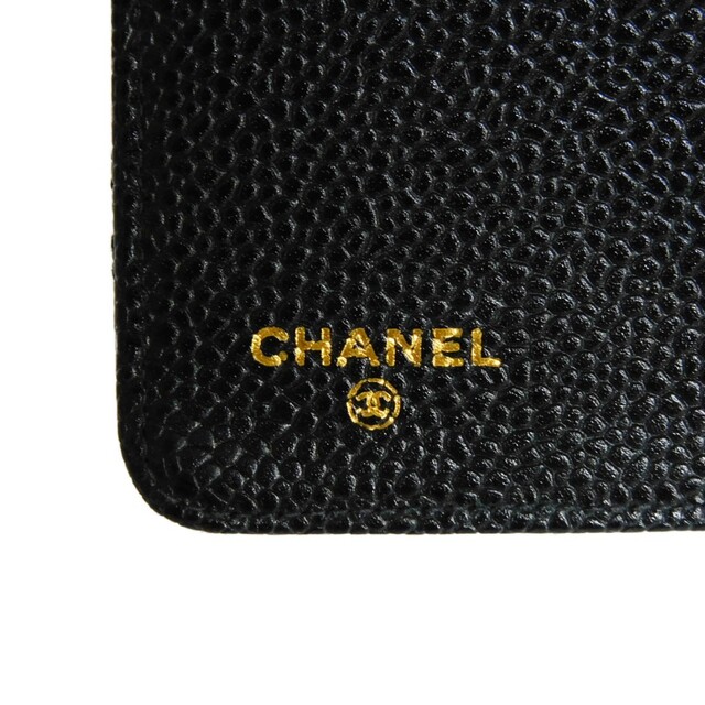 CHANEL(シャネル)のシャネル アジェンダ MM マトラッセ ココマーク 6穴式 5番台 ビコローレ キャビアスキン ブラック 手帳カバー メンズのファッション小物(手帳)の商品写真