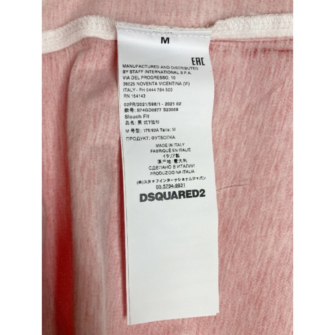 DSQUARED2(ディースクエアード)の★ディースクエアード Tシャツ レッド sizeM メンズのトップス(Tシャツ/カットソー(半袖/袖なし))の商品写真