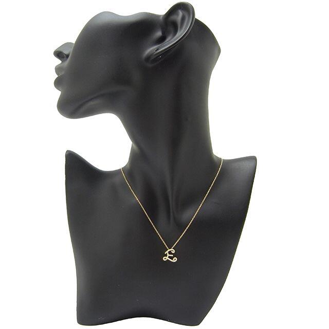 ポンテヴェキオ ダイヤモンドイニシャルEネックレスK18 0.15ct 3.6g