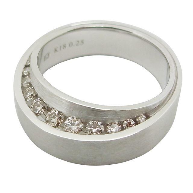 カシケイ マインリング~Effacé~ K18(WG) 0.25ct 8.2g-