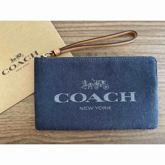 COACH - 【新品未使用タグ付き】コーチCOACH デニム生地 ポーチ COACH - 【新品未使用タグ付き】コーチCOACH デニム生地 ポーチ