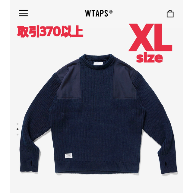 WTAPS 2022FW COMMANDER SWEATER NAVY XL