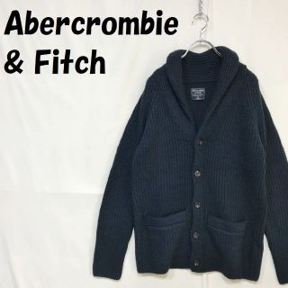 アバクロンビーアンドフィッチ(Abercrombie&Fitch)のアバクロンビー&フィッチ カーディガン カウチン ショールカラー ネイビー XS(カーディガン)