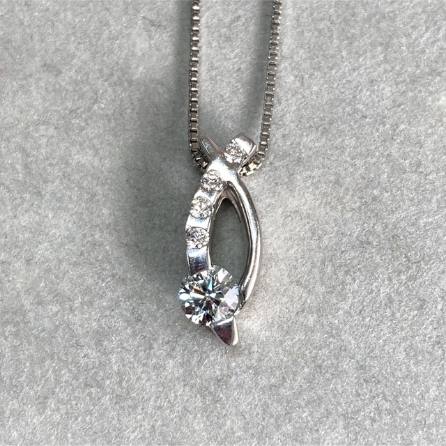 PT900/850 ダイヤモンド ネックレス D0.38ct