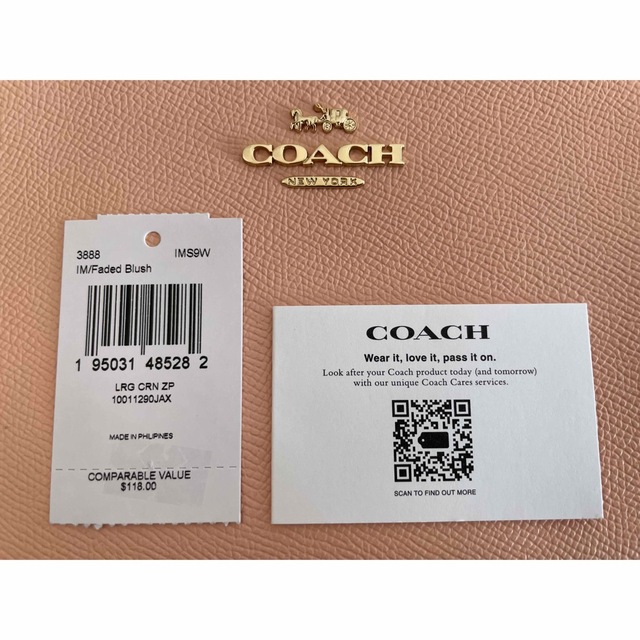 COACH(コーチ)の【新品未使用タグ付き】コーチ　COACH    ポーチ　財布　ピンク レディースのファッション小物(ポーチ)の商品写真