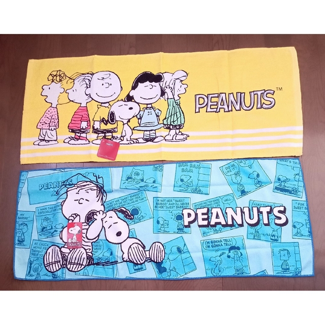 SNOOPY(スヌーピー)の新品未使用❤PEANUTS スヌーピーフェイスタオル 2枚セット エンタメ/ホビーのアニメグッズ(タオル)の商品写真