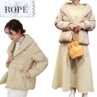 ロペ(ROPE’)のROPÉ 【ALLIED】ストレッチショートダウンブルゾン ショールカラー(ダウンジャケット)