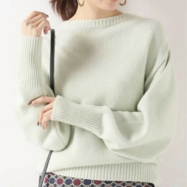 IENA LA BOUCLE カシミヤローゲージ クルーネックプルオーバー-me.com.kw