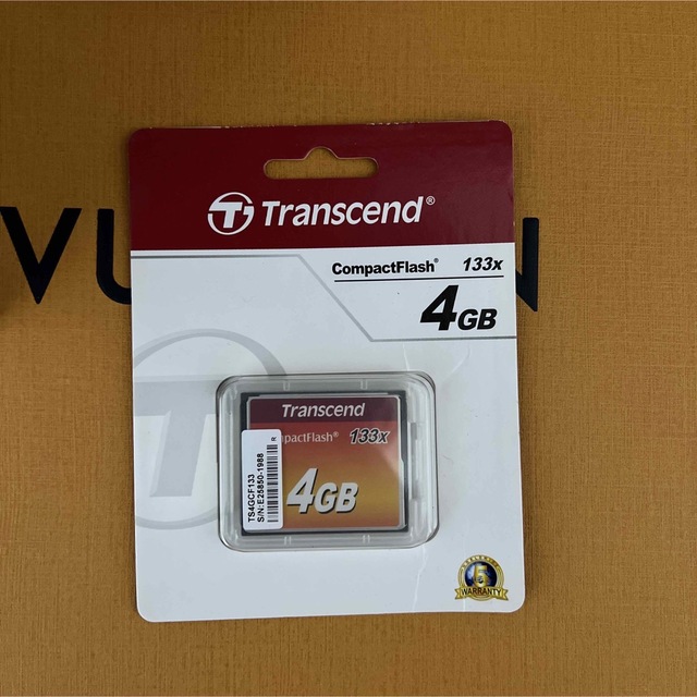 5枚セット、コンパクトフラッシュカード 4GB 133倍速 Transcend