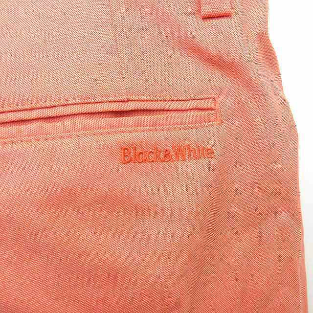 ブラック&ホワイト 近年 美品 スラックス パンツ ジップ ゴルフ ウ92 XL