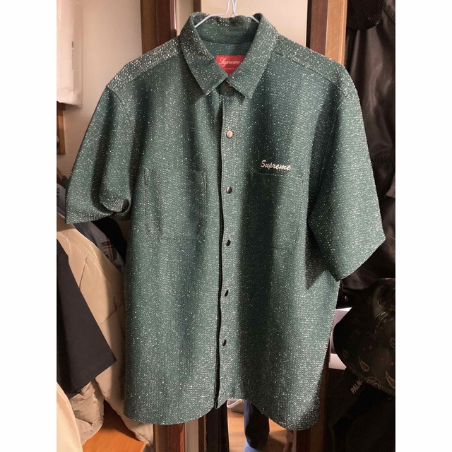 Supreme 22fw Lurex S/S Shirt sサイズ Green 2