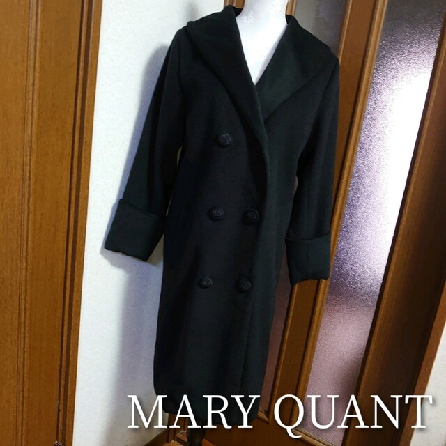 ♡美品♡MARY QUANTショールカラーブラックテントコート