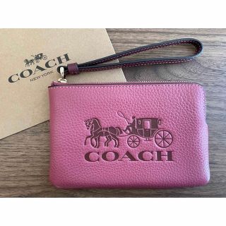 コーチ(COACH)の【新品未使用タグ付き】コーチ COACH ポーチ 財布 ワインレッド(ポーチ)