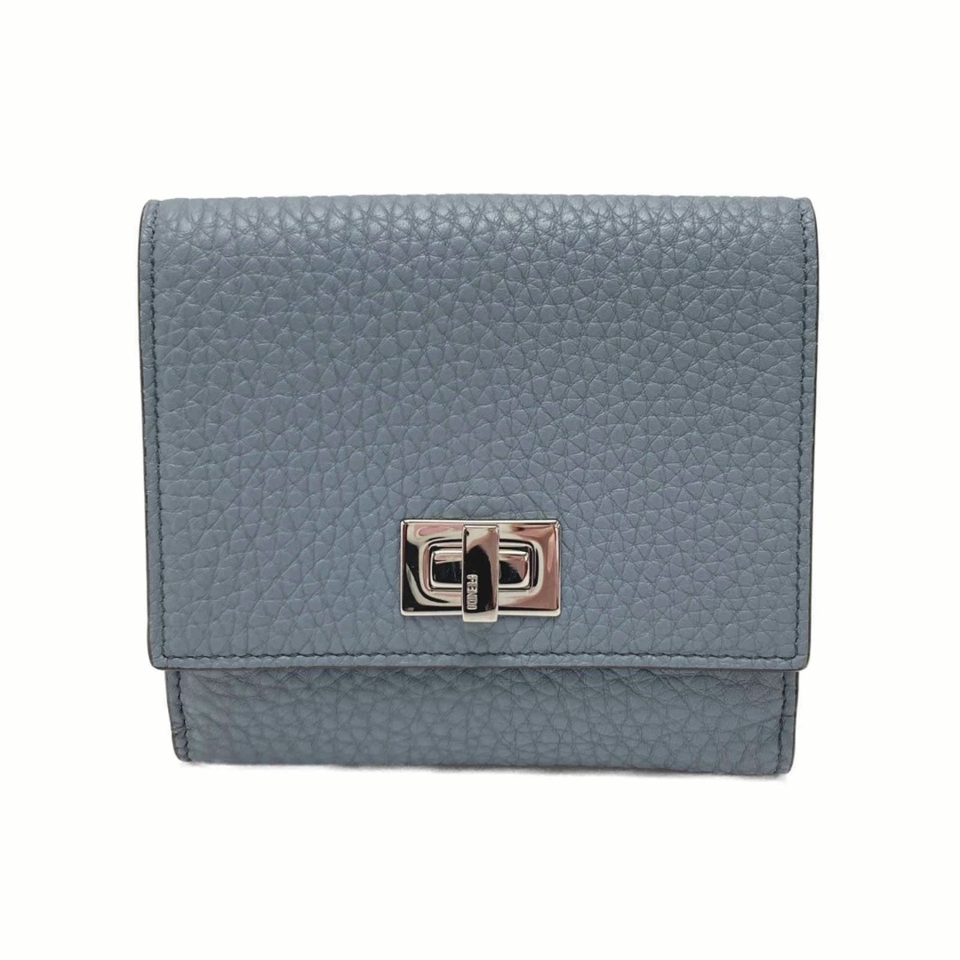 国内外の人気 FENDI FENDI WALLET PEEKABOO 箱・布袋有 ブルー系 8M0438A91B 2つ折り財布 ピーカブー フェンディ  財布