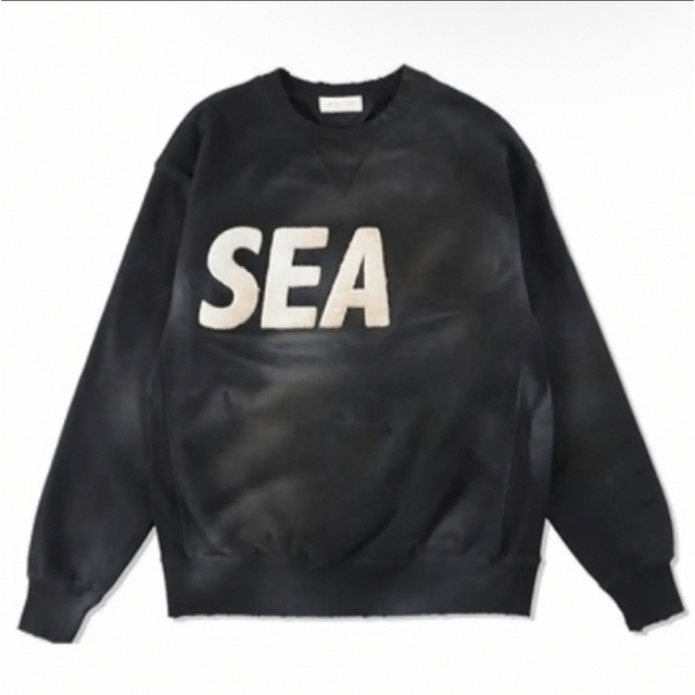 WIND AND SEA(ウィンダンシー)のWIND AND SEA DAMAGED CREW NECK スウェットシャツ メンズのトップス(スウェット)の商品写真