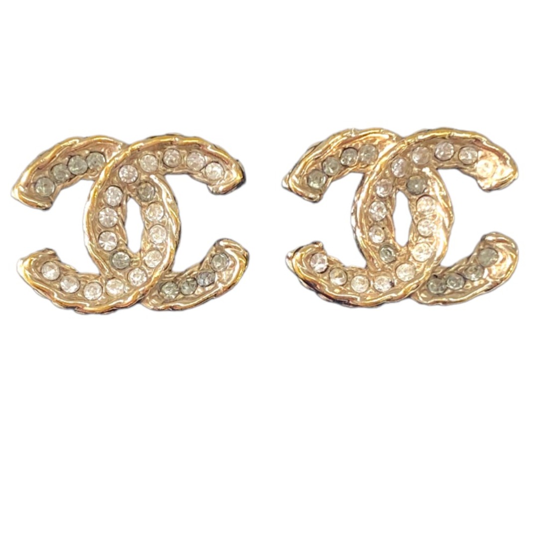2種類選べる CHANEL CHANEL CC Gold Rhinestone Earrings シャネル