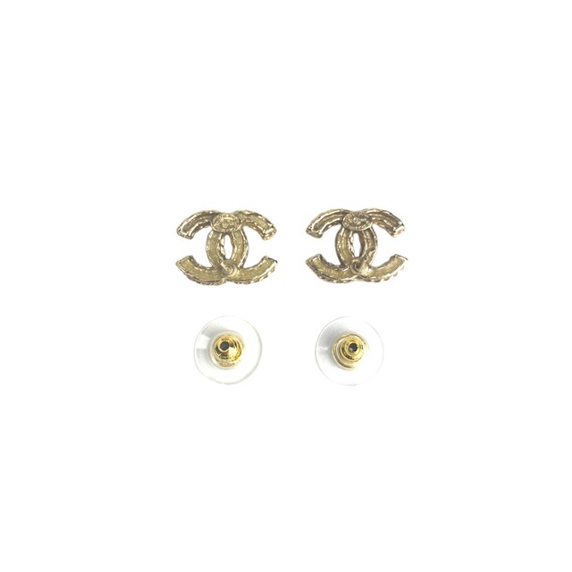 CHANEL シャネル ココマーク ラインストーン メタル by ゴールド