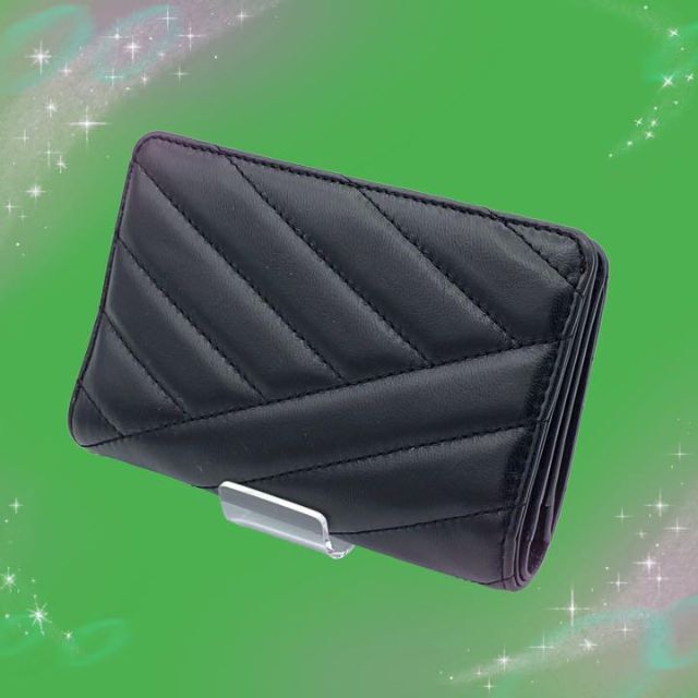 《超美品》 トリーバーチ 二つ折り財布 ブラック - 1