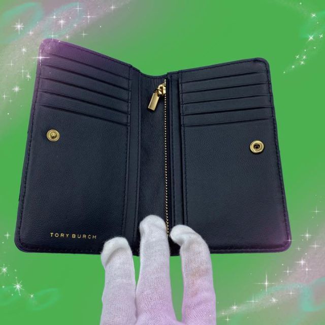 《超美品》 トリーバーチ 二つ折り財布 ブラック - 2