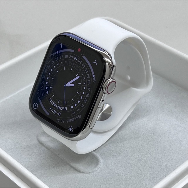 最新デザインの Apple Watch - Apple Watch 7 45mm ステンレススチール GPS+セルラー 腕時計(デジタル)