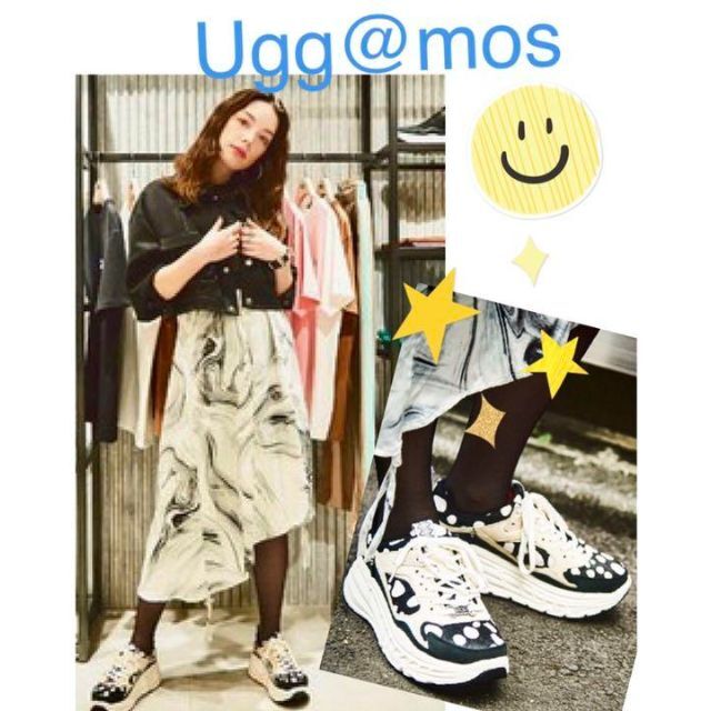 ⑨超美品✨最新裏ダル✨24～25cm素足履き✨UGG✨CA805 ダルメシアン