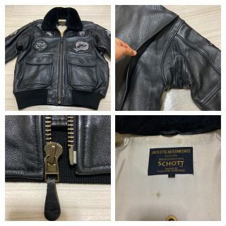 日本未発売■Schott ショット■G-1 レザー ワッペンカスタム ジャケット