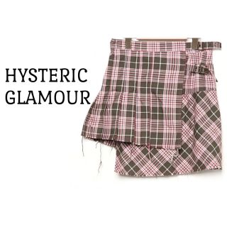 ヒステリックグラマー(HYSTERIC GLAMOUR)のヒステリックグラマー【美品】タータンチェック プリーツ ほつれ加工 スカート(ミニスカート)