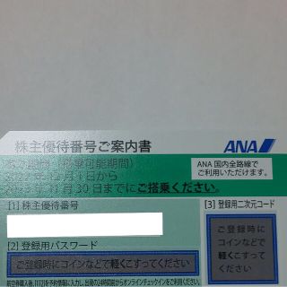 エーエヌエー(ゼンニッポンクウユ)(ANA(全日本空輸))の最新　全日空　ANA  株主優待券(その他)