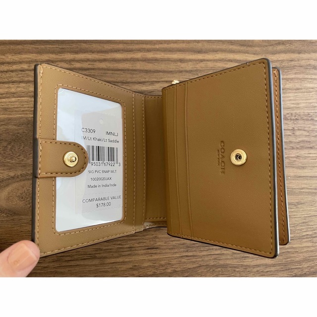 新品未使用タグ付き】 コーチ COACH スナップウォレット- 新品未使用タグ付き】 コーチ COACH スナップウォレット-