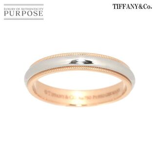 ティファニー(Tiffany & Co.)のティファニー TIFFANY&Co. ミルグレイン バンド 23.5号 リング Pt プラチナ K18 PG ピンクゴールド 750 指輪 VLP 90175456(リング(指輪))