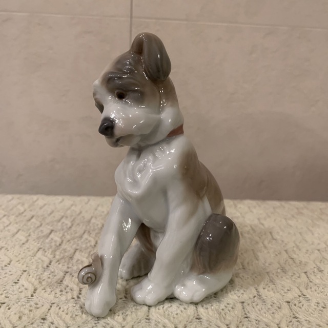 リヤドロ　LLADRO　ニューフレンド New friend  犬とかたつむりリアドロ素材陶器磁器