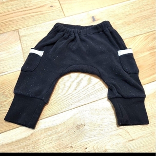 ニシマツヤ(西松屋)のベビー 子供服 パンツ ズボン 7分丈 8分丈 80サイズ ブラック(パンツ)