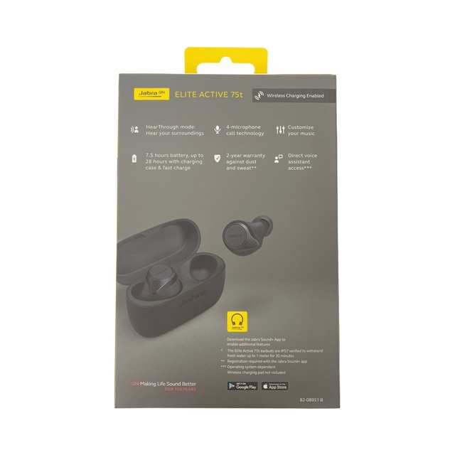 ◇◇Jabra 【未開封品】ワイヤレスイヤホン ELITE active 75t 100-99093004-40 Grey ヘッドフォン/イヤフォン