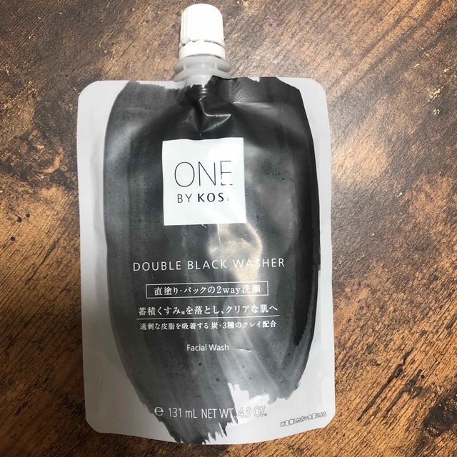 ONE BY KOSE（KOSE）(ワンバイコーセー)のONE BY KOSE ダブル ブラック ウォッシャー(140g) コスメ/美容のスキンケア/基礎化粧品(洗顔料)の商品写真