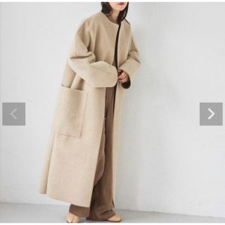 トゥデイフル(TODAYFUL)のTODAYFUL Collarless Boa Coat(ロングコート)