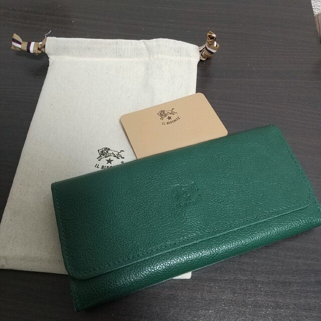 新品　イルビゾンテ　グリーン　verde 緑　財布