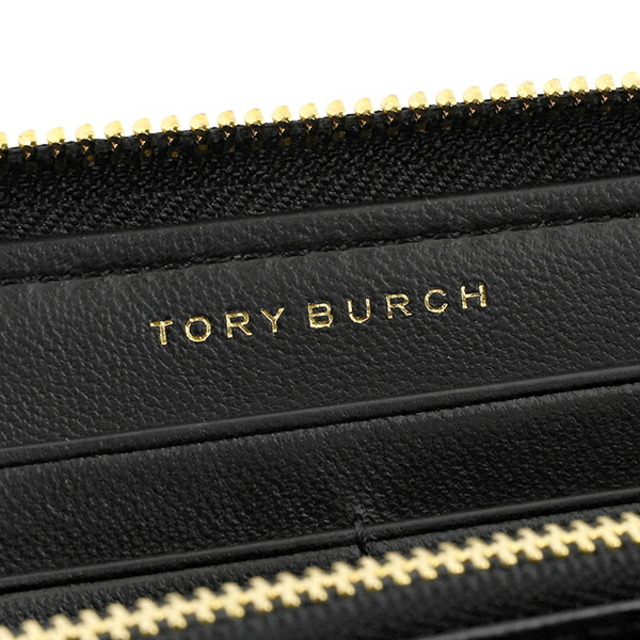 新品 トリーバーチ TORY BURCH 長財布 キラ シェブロン ブラック