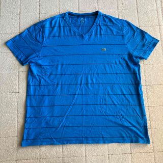 ラコステ(LACOSTE)のラコステ LACOSTE 半袖Tシャツ ボーダー柄　サイズ8 希少大きいサイズ(Tシャツ/カットソー(半袖/袖なし))