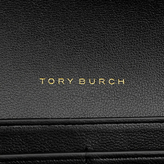 新品 トリーバーチ TORY BURCH 長財布 キラ ブラック/ロールドゴールド