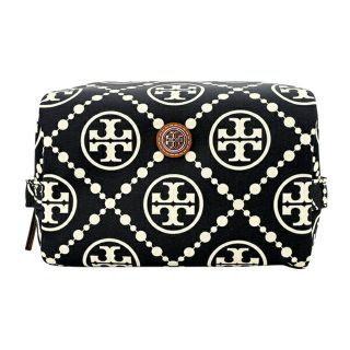 トリーバーチ(Tory Burch)の新品 トリーバーチ TORY BURCH ポーチ ヴァージニア ブラック/ニュークリームティーモノグラム(ポーチ)