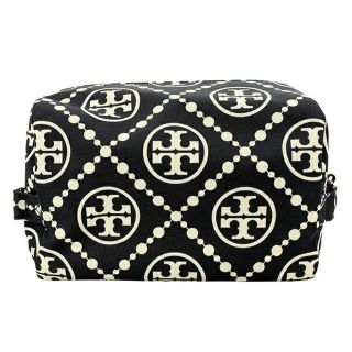 新品 トリーバーチ TORY BURCH ポーチ ヴァージニア ブラック/ニュークリームティーモノグラム