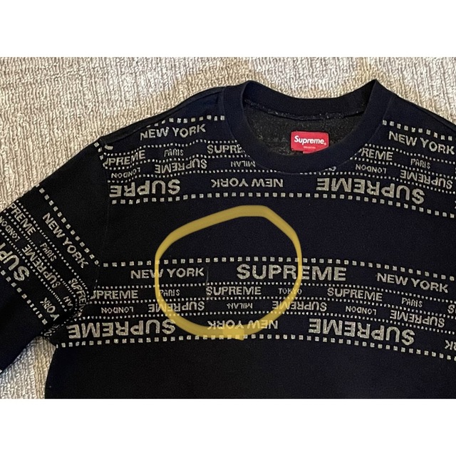 supreme metallic jacquard crewneck m